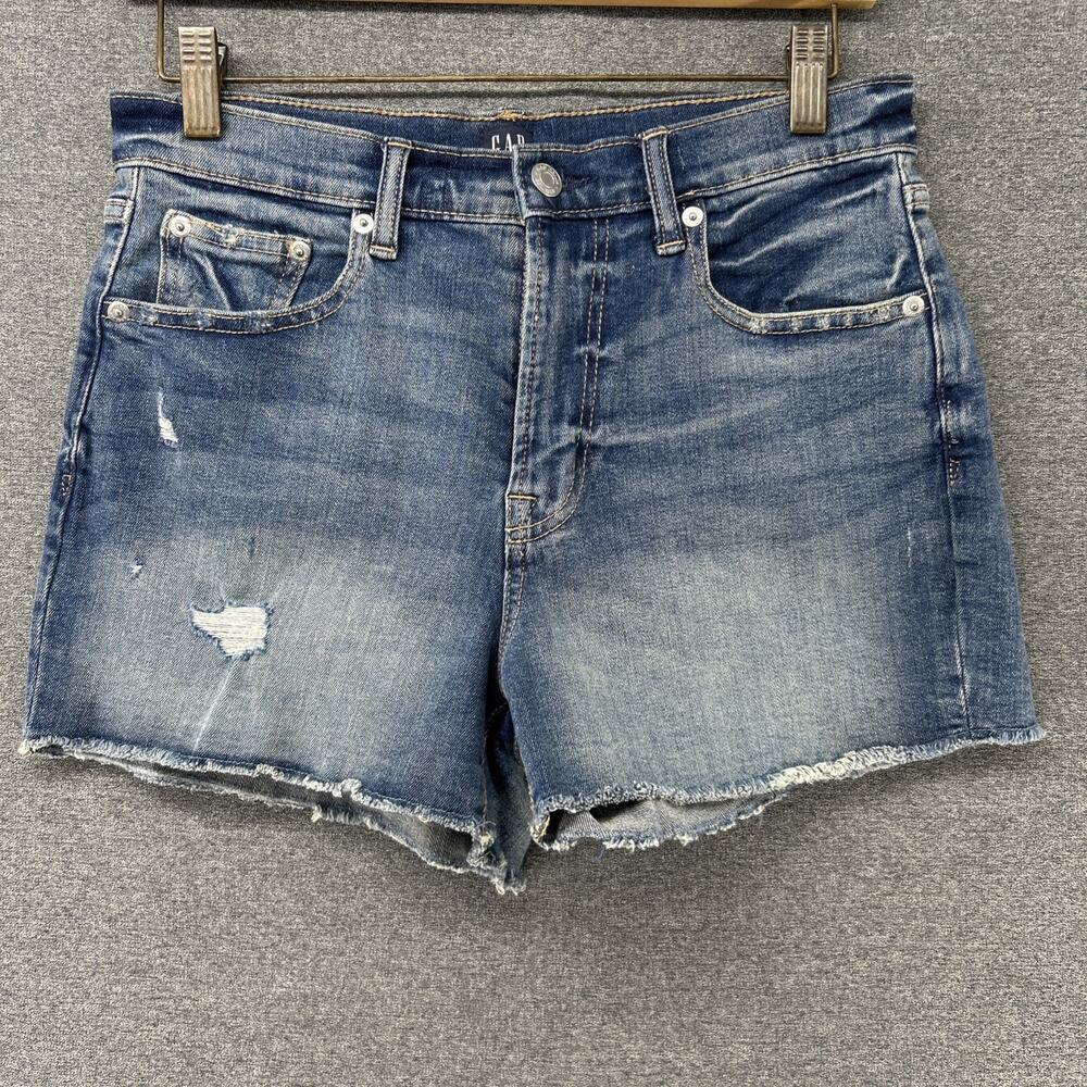 GAP Denim Cutoff Shorts Womens Size 27 Lightly Distressed Summer Casual Staple